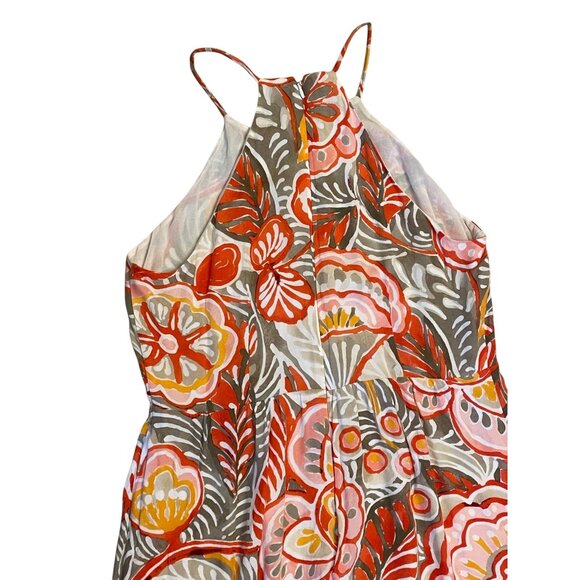 LOFT Ann Taylor Verona halter maxi dress gauze sz 12 spring summer wedding - Picture 7 of 10